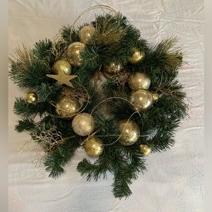 Christmas Wreath w/ gold decor